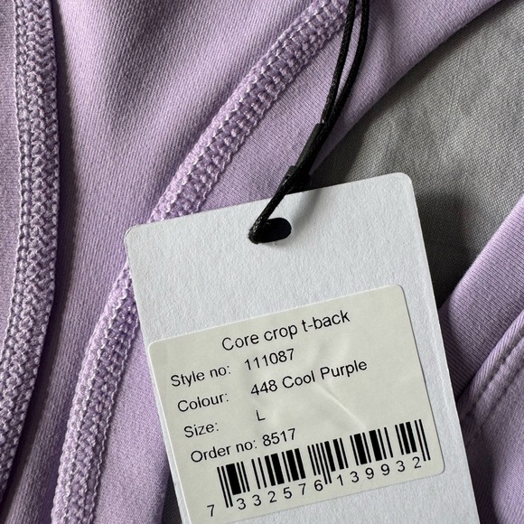 BETTER BODIES CORE CROP T-BACK COOL PURPLE SIZE LARGE - Picture 6 of 14